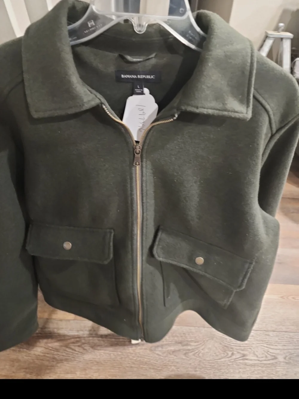 Banana Republic Olive Zip-Front Field Jacket